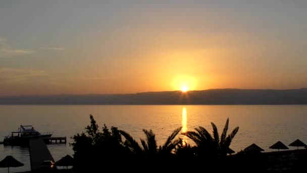 Sunset Gulf Aqaba Part Red Sea Aqaba Jordan — Video
