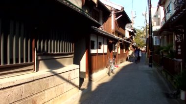 Japonya, Nara şehir sokaklarının güzel seyahat görüntüleri