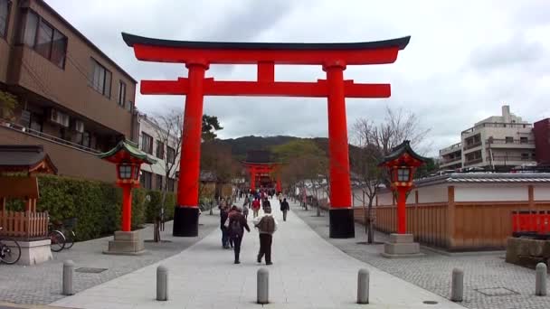 京都の稲荷寺の風景 — ストック動画