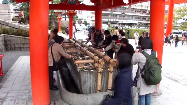 Riprese Panoramiche Del Tempio Inari Kyoto Giappone — Video Stock