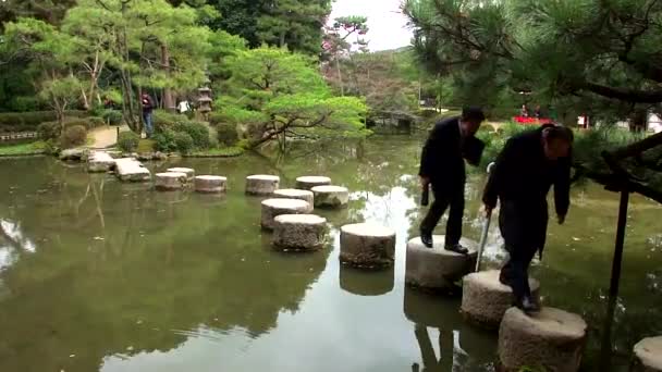 Kyoto Japan March 2014 Stone Path Zen Garden Heian Jingu — Video