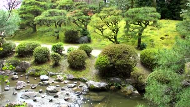 Zen Garden Heian Jingu Shrine Kyoto Japan — Stok video