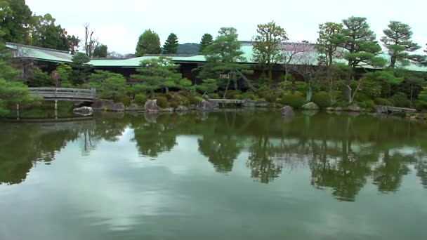 Zen Garden Heian Jingu Shrine Kyoto Japan — Stock Video