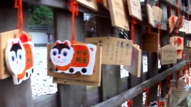 Tanabe, Wakayama, Japonya 'daki tapınağın görüntüleri.