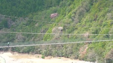 Tanise köprüsünün manzaralı görüntüleri, Nara, Japonya