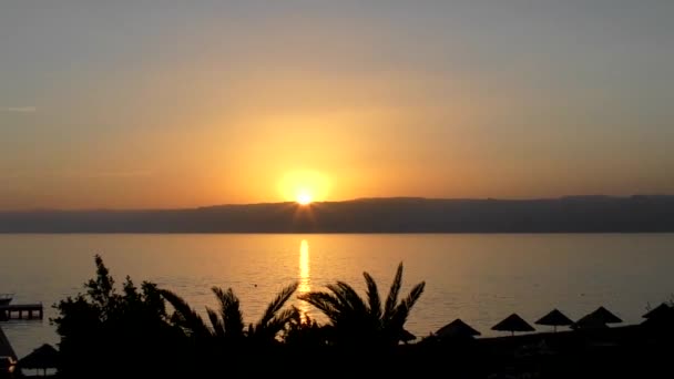 Sunset Gulf Aqaba Part Red Sea Aqaba Jordan — Stok video