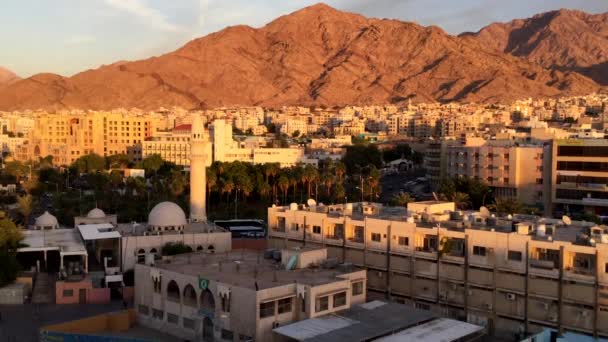 Aerial View Buildings Aqaba Jordan 2016 — Vídeo de Stock