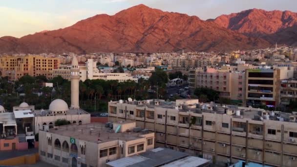 Aerial View Buildings Aqaba Jordan 2016 — Wideo stockowe