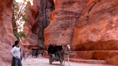 Petra, Jordan, circa 2016: the ruins and surroundings of Petra, capital of the Nabataean Arabs, famous historical and archaeological city in Jordan.