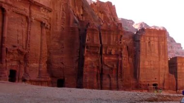 Petra, Jordan, circa 2016: the ruins and surroundings of Petra, capital of the Nabataean Arabs, famous historical and archaeological city in Jordan.