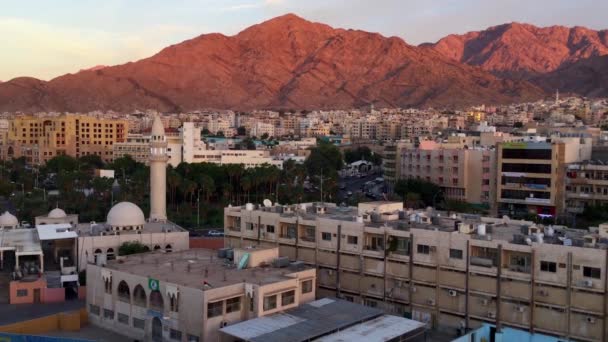 Aerial View Buildings Aqaba Jordan 2016 — Vídeo de Stock