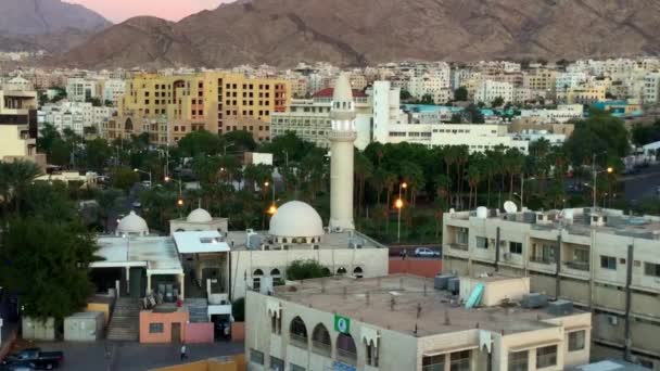 Aerial View Buildings Aqaba Jordan 2016 — Video