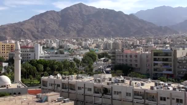 Aerial View Buildings Aqaba Jordan 2016 — Vídeo de Stock