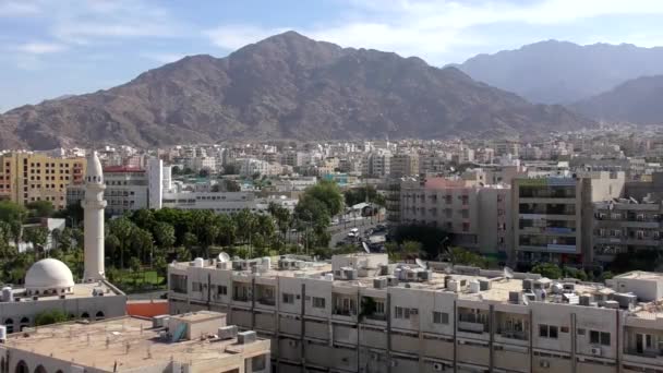 Aerial View Buildings Aqaba Jordan 2016 — Vídeo de Stock