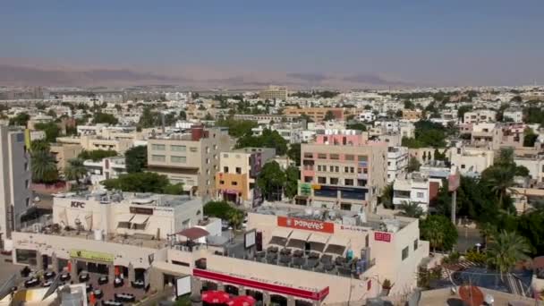 Aerial View Buildings Aqaba Jordan 2016 — стоковое видео