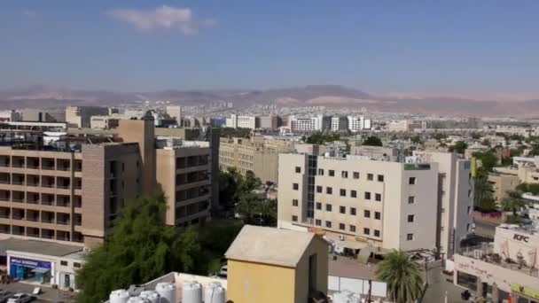 Aerial View Buildings Aqaba Jordan 2016 — 图库视频影像