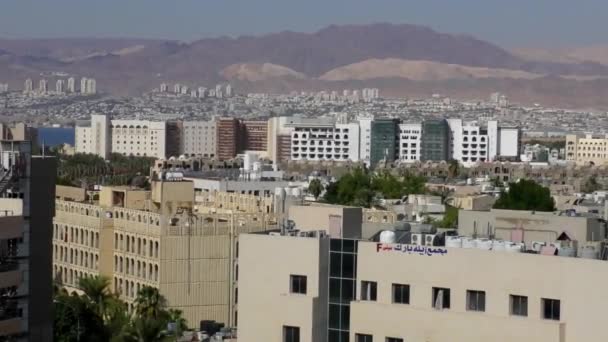 Aerial View Buildings Aqaba Jordan 2016 — Vídeo de Stock