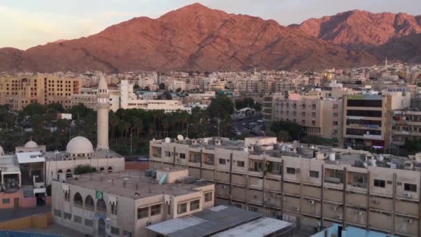 Aerial View Buildings Aqaba Jordan 2016 — Vídeo de Stock