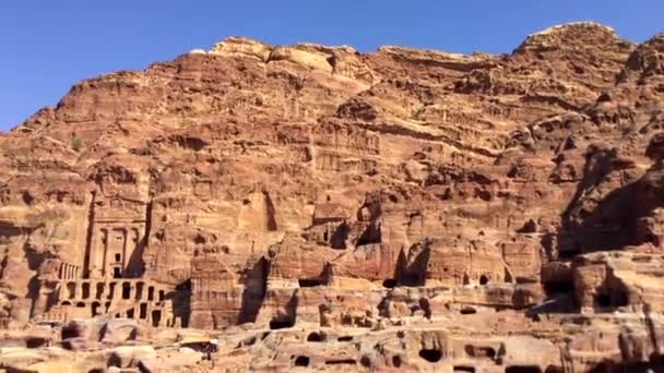 Petra Jordan Circa 2016 Ruins Surroundings Petra Capital Nabataean Arabs — Stock video