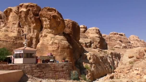 Petra Jordan Circa 2016 Ruins Surroundings Petra Capital Nabataean Arabs — стоковое видео