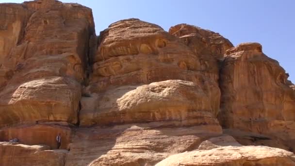 Petra Jordan Circa 2016 Ruins Surroundings Petra Capital Nabataean Arabs — стокове відео