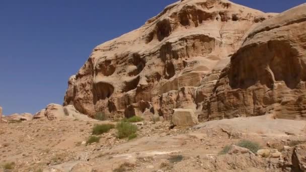 Petra Jordan Circa 2016 Ruins Surroundings Petra Capital Nabataean Arabs — Wideo stockowe