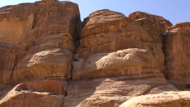 Petra Jordan Circa 2016 Ruins Surroundings Petra Capital Nabataean Arabs — Video Stock