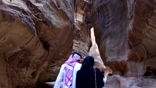 Petra Jordan Circa 2016 Ruins Surroundings Petra Capital Nabataean Arabs — Stockvideo