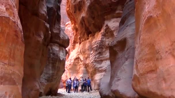 Petra Jordan Circa 2016 Ruins Surroundings Petra Capital Nabataean Arabs — стоковое видео