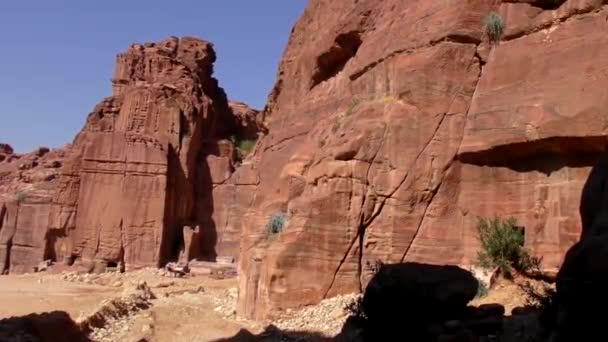 Petra Jordan Circa 2016 Ruins Surroundings Petra Capital Nabataean Arabs — Αρχείο Βίντεο