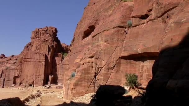 Petra Jordan Circa 2016 Ruins Surroundings Petra Capital Nabataean Arabs — Stock Video