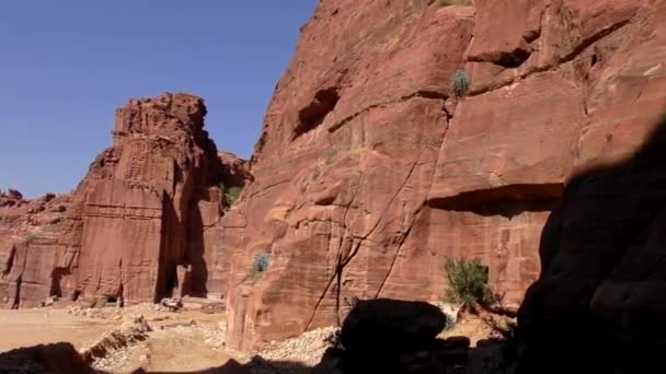 Petra Jordan Circa 2016 Ruins Surroundings Petra Capital Nabataean Arabs — Video Stock