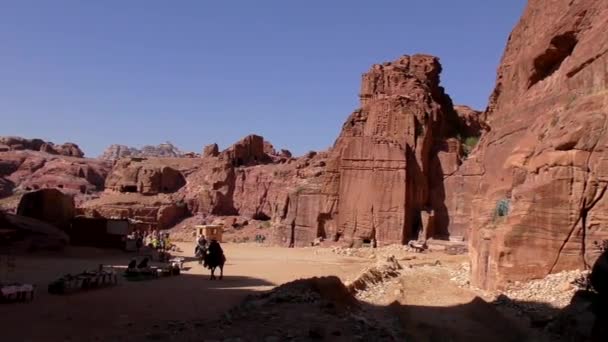 Petra Jordan Circa 2016 Ruins Surroundings Petra Capital Nabataean Arabs — 图库视频影像