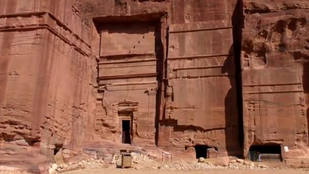 Petra Jordan Circa 2016 Ruins Surroundings Petra Capital Nabataean Arabs — Vídeo de Stock