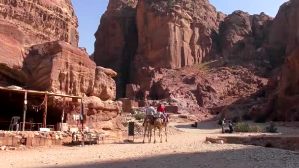 Petra Jordan Circa 2016 Ruins Surroundings Petra Capital Nabataean Arabs — Video Stock