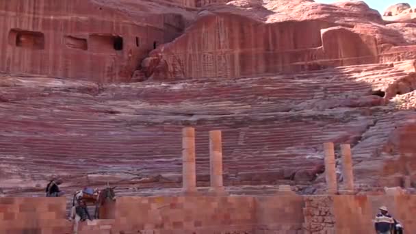Petra Jordan Circa 2016 Ruins Surroundings Petra Capital Nabataean Arabs — Stok Video