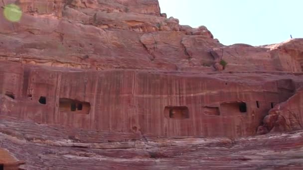 Petra Jordan Circa 2016 Ruins Surroundings Petra Capital Nabataean Arabs — Stockvideo