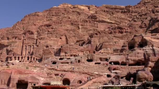 Petra Jordan Circa 2016 Ruins Surroundings Petra Capital Nabataean Arabs — Vídeo de Stock