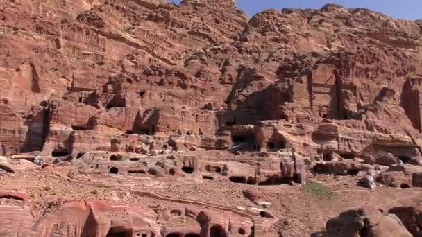 Petra Jordan Circa 2016 Ruins Surroundings Petra Capital Nabataean Arabs — Vídeo de Stock