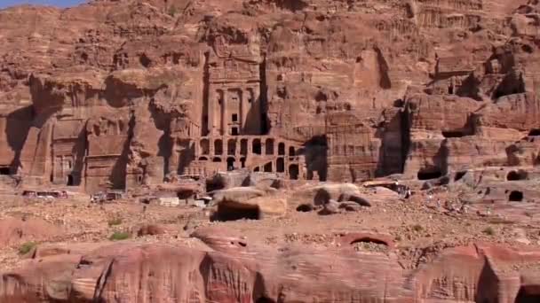 Petra Jordan Circa 2016 Ruins Surroundings Petra Capital Nabataean Arabs — Stockvideo