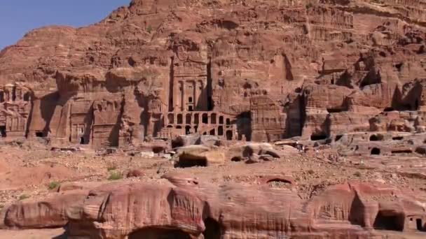 Petra Jordan Circa 2016 Ruins Surroundings Petra Capital Nabataean Arabs — Stockvideo