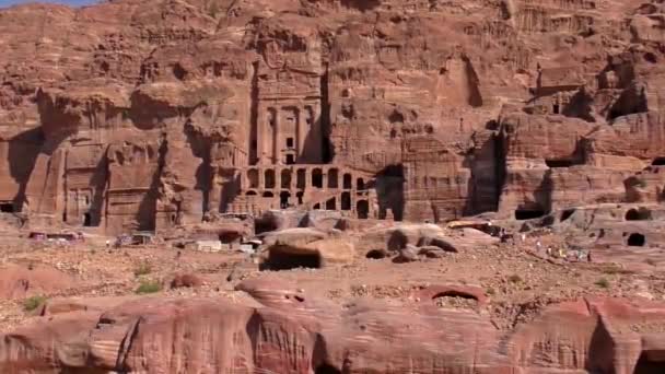 Petra Jordan Circa 2016 Ruins Surroundings Petra Capital Nabataean Arabs — Vídeo de Stock