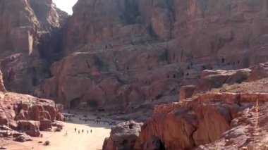 Petra, Jordan, circa 2016: the ruins and surroundings of Petra, capital of the Nabataean Arabs, famous historical and archaeological city in Jordan.