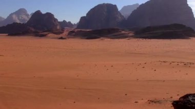 Beautiful view of Wadi Rum desert in the Hashemite Kingdom of Jordan, also known as The Valley of Moon