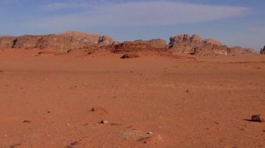 Beautiful view of Wadi Rum desert in the Hashemite Kingdom of Jordan, also known as The Valley of Moon