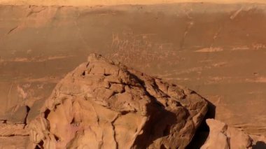 Beautiful view of Wadi Rum desert in the Hashemite Kingdom of Jordan, also known as The Valley of Moon