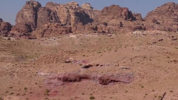 Petra Jordan Circa 2016 Ruins Surroundings Petra Capital Nabataean Arabs — стокове відео