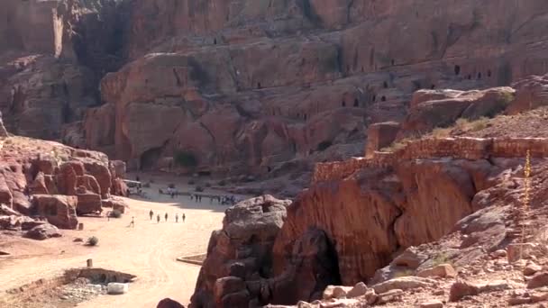 Petra Jordan Circa 2016 Ruins Surroundings Petra Capital Nabataean Arabs – stockvideo