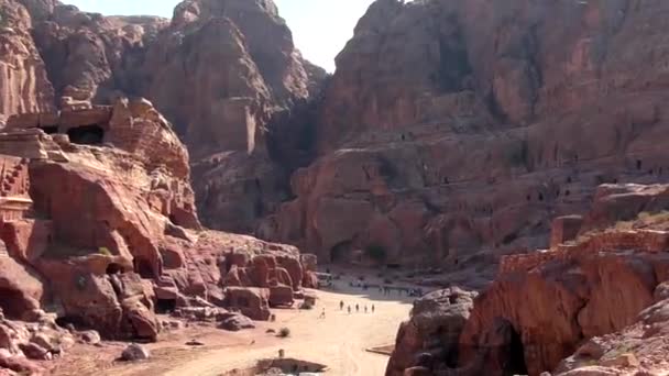 Petra Jordan Circa 2016 Ruins Surroundings Petra Capital Nabataean Arabs — Stockvideo