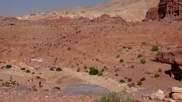 Petra Jordan Circa 2016 Ruins Surroundings Petra Capital Nabataean Arabs — стокове відео